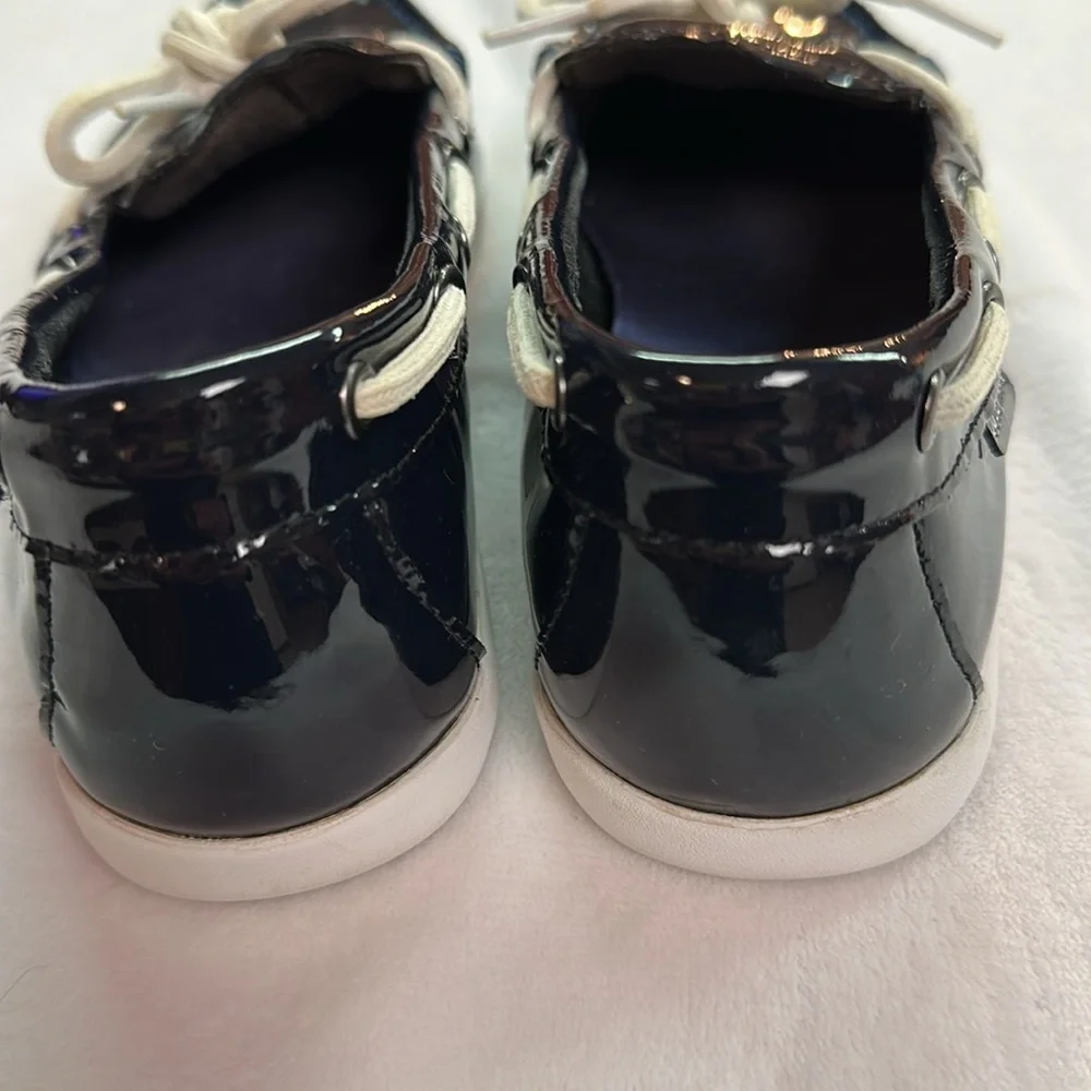 Cole Haan Nuntucket Camp Loafer Slip-on Moccasin Navy Patent 8B